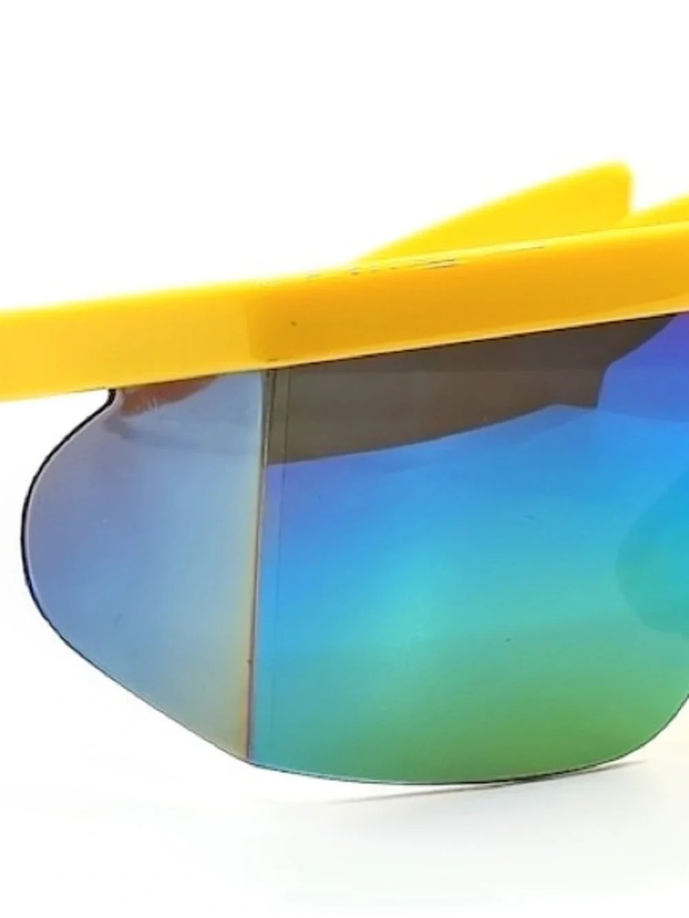 Bumble Yellow Shield Sunglasses for Men - Yellow Frame, Mirrored Lens - Picture 4 of 8